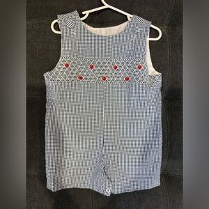 Southern Smocked Company Gingham Apple Jon Jon